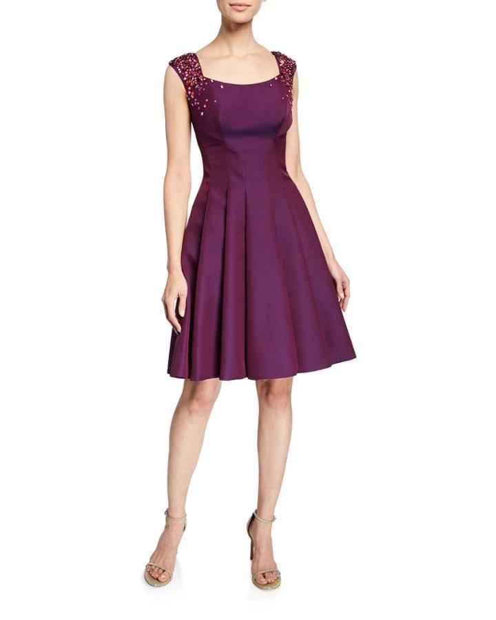 Gaufre Sequined Fit-&-flare Dress