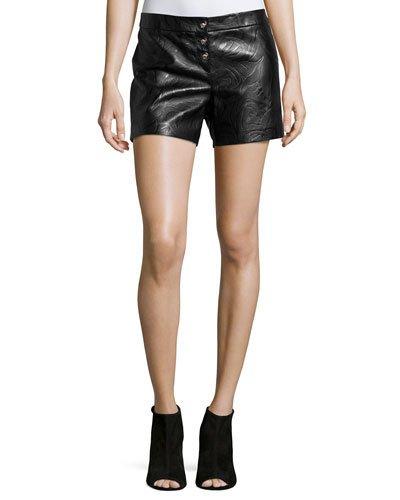 Embossed Leather Mid-rise