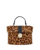 Leopard-print Hat Box Bag