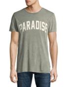 Men's Acid-wash Typographic Tee