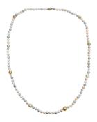 14k Yellow Gold Long Akoya And South Sea Pearl Necklace