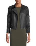Fringe-trim Leather