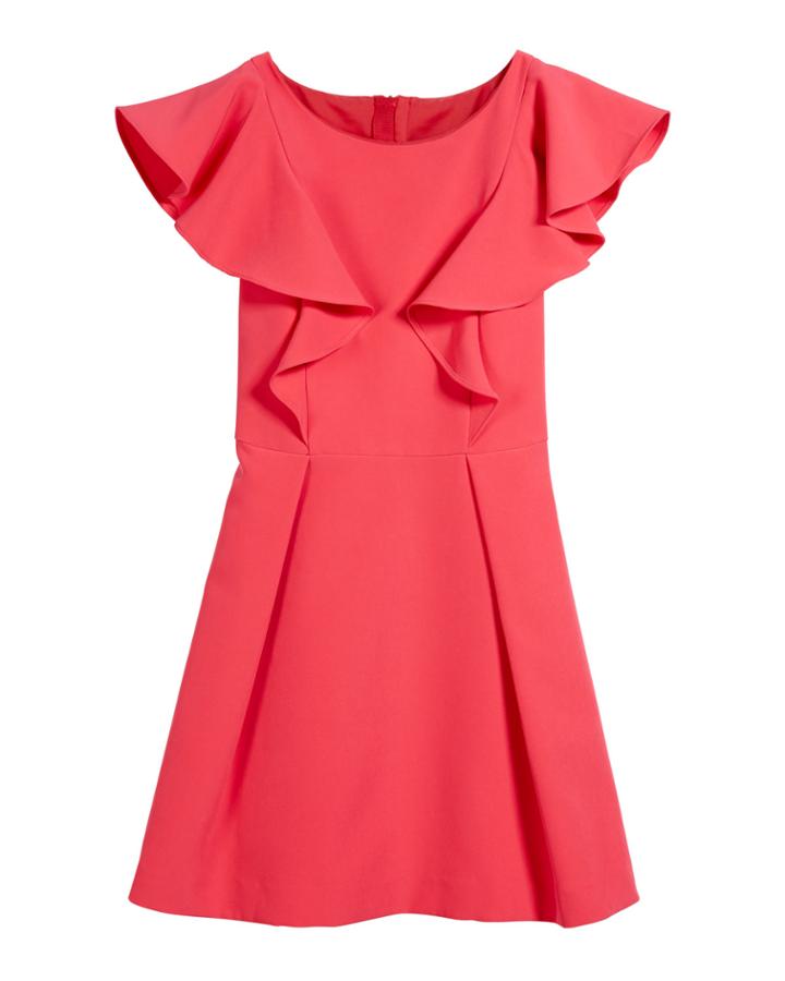 Italian Cady Ruffle Dress,