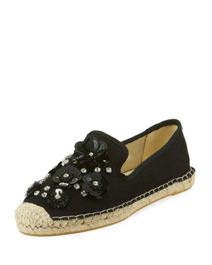 Canvas Flower Platform Espadrille