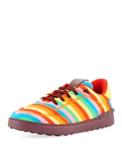 Men's Striped Fabric Sneaker,