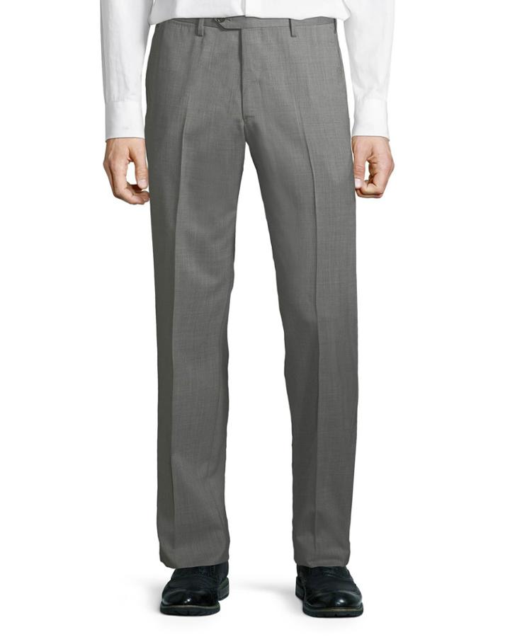 Men's Melange Wool Dress Pants