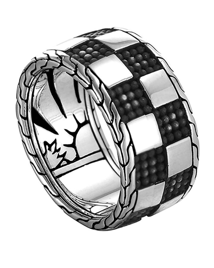 Men's Classic Chain Poleng Band Ring,