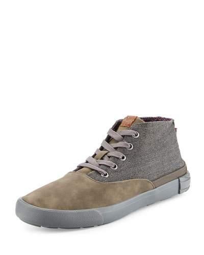 Percy Fabric Lace-up Boot, Gray