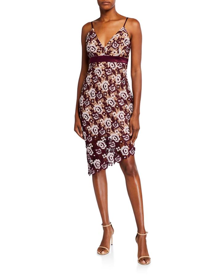 Dalia Lace Asymmetric Dress