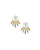 Pearly Stud & Spike Earrings, Rainbow