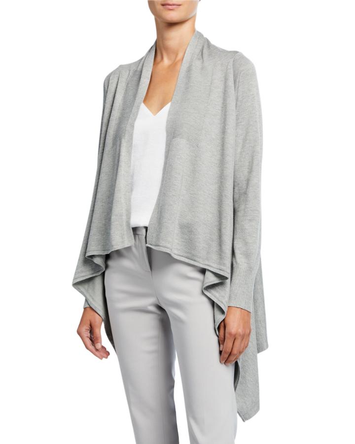 Long-sleeve High-low Cardigan