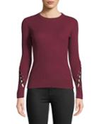 Connor Ribbed Laced-sleeve Pullover