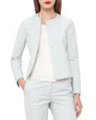 Hector Snap-front Seersucker Jacket, Iceman/cremello
