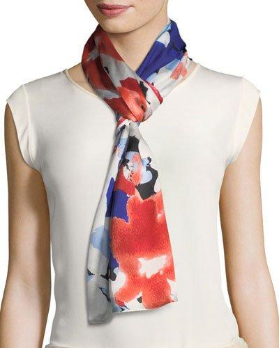 Flower Shadow Oblong Silk