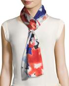 Flower Shadow Oblong Silk