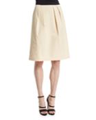 Pleated A-line Skirt, Cornsilk