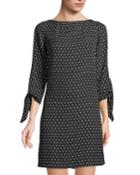 Tie-sleeve Diamond-print