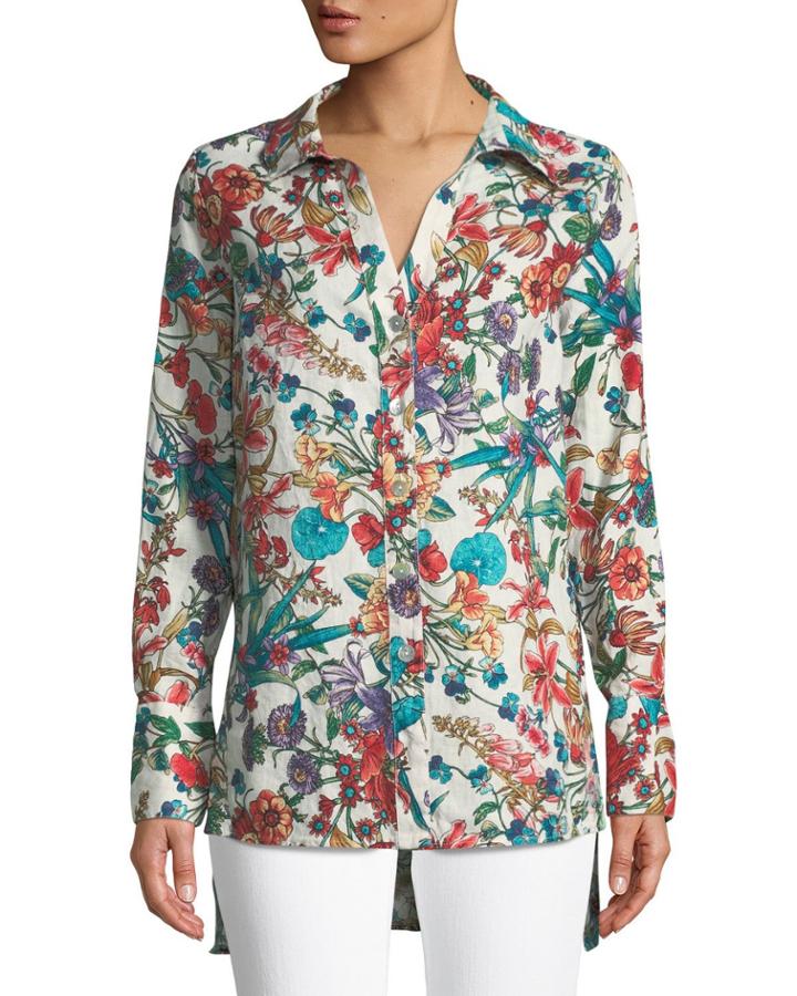 Floral Button-front