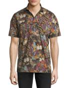 Butterfly-print Short-sleeve