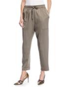 Satin Jogger Pants W/ Square Pocket &