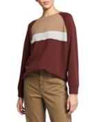 Crewneck Cashmere Sweater W/ Active Multicolor Detail