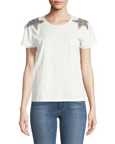 Star-shoulder Short-sleeve Tee