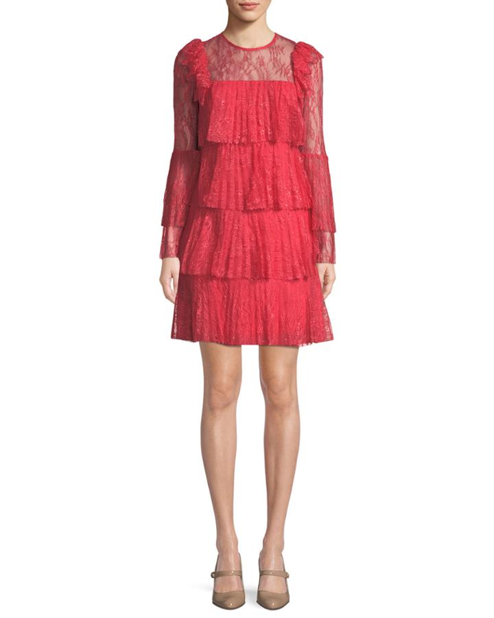 Tiered Pleated Lace