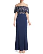 Off-the-shoulder Lace Popover