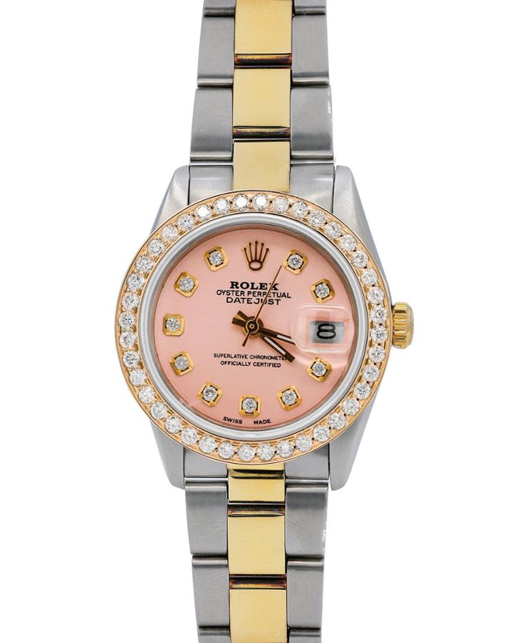 Pre-owned 26mm Oyster Perpetual Datejust Watch In Two-tone And Diamonds