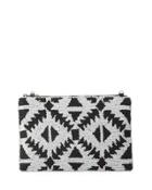 Emma Southwestern Beaded Clutch Bag, Black/multi