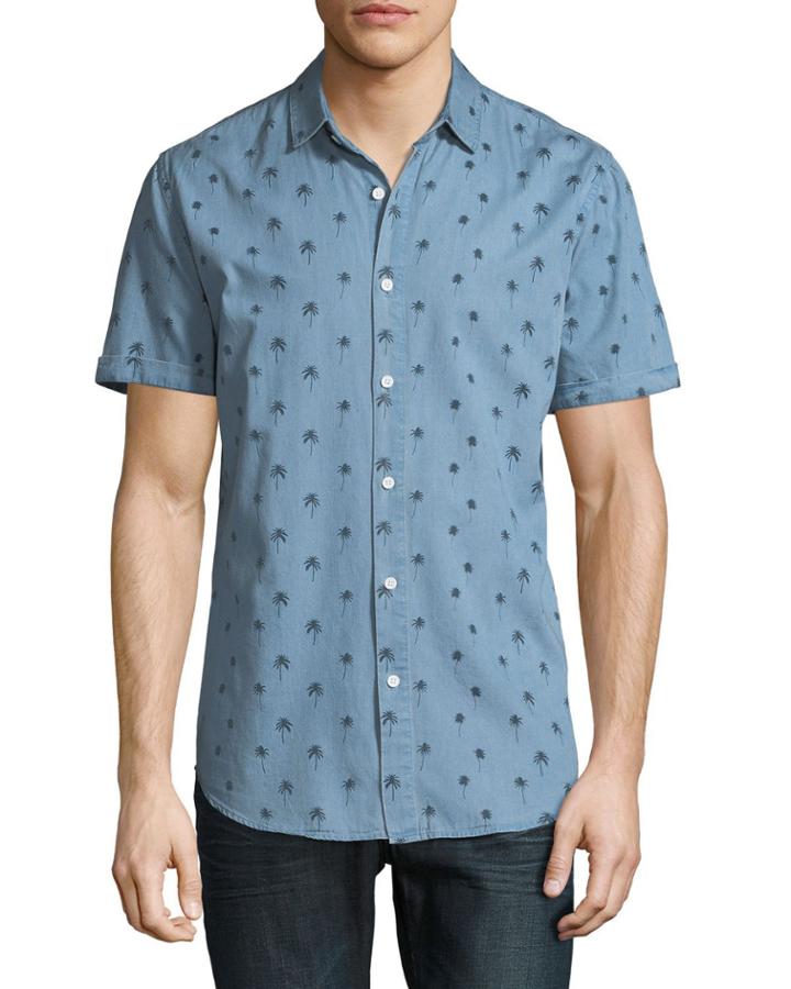 Men's Misty Short-sleeve Chambray