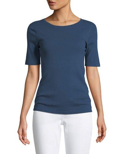 Half-sleeve Crewneck Tee