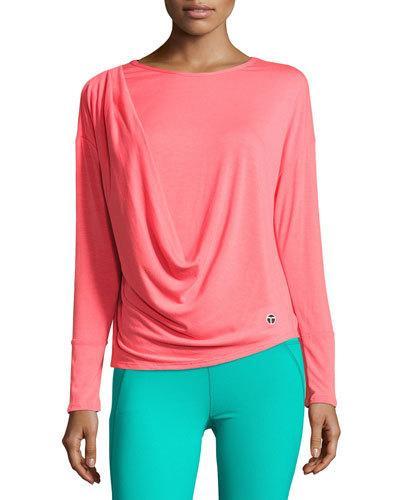 Draped Jersey Dolman-sleeve Top