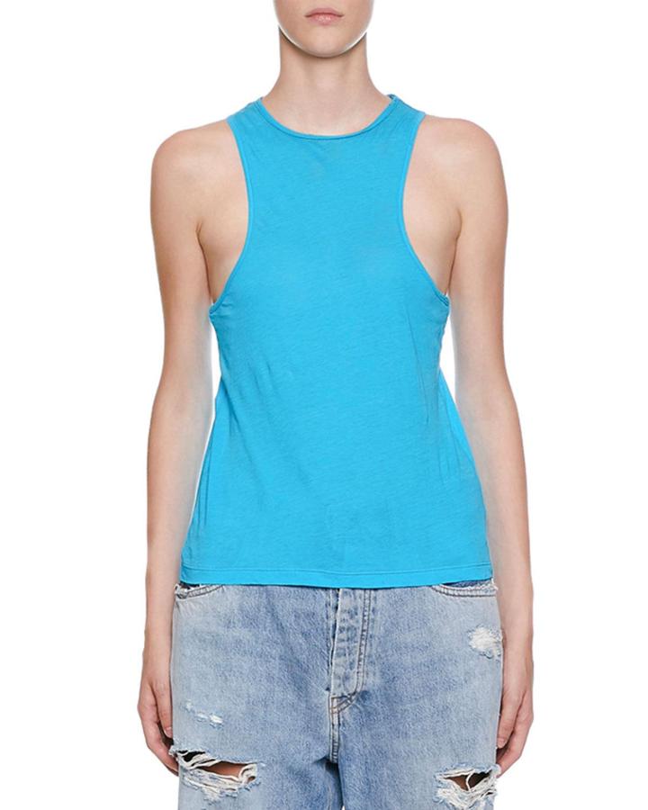Sleeveless Jersey Racer Tank