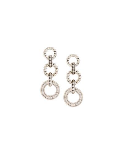 Enso Pave Diamond Triple-circle Drop Earrings