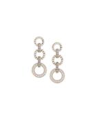 Enso Pave Diamond Triple-circle Drop Earrings