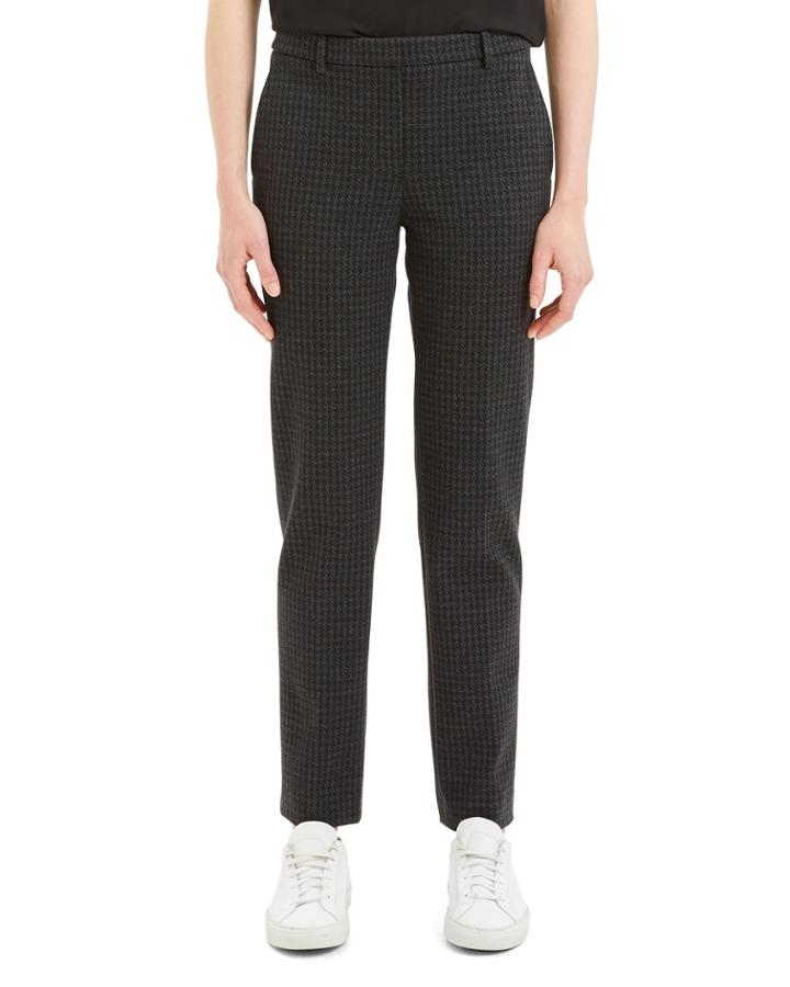 Knit Twill Houndstooth Trouser Pants