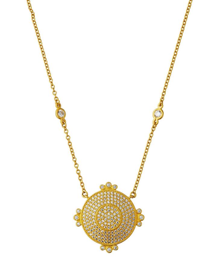Amazonian Allure Pave Pendant Necklace