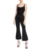 Bandage Knit Flare Jumpsuit