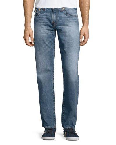 Straight-leg Cotton Denim Jeans,