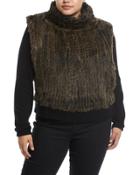 Knitted Fur Pullover Vest,