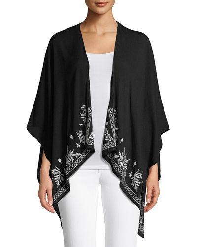 Ruana Embroidered Wrap