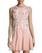 Sequined Lace Sheath Dress,