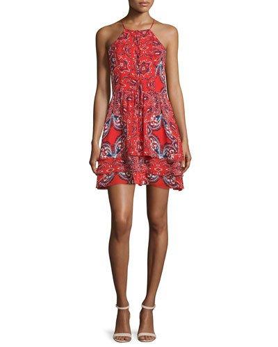 Dax Sleeveless Printed Dress, Flare Bandana