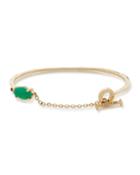 18k Prisma Marquise Cuff With Toggle Closure In Chrysoprase And Orange