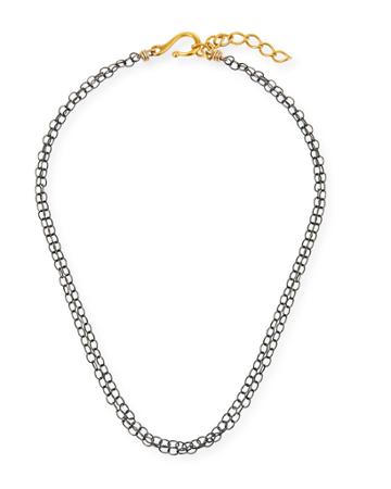 Double Black Chain Necklace
