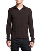 Men's Wool Plaited Quarter Zip