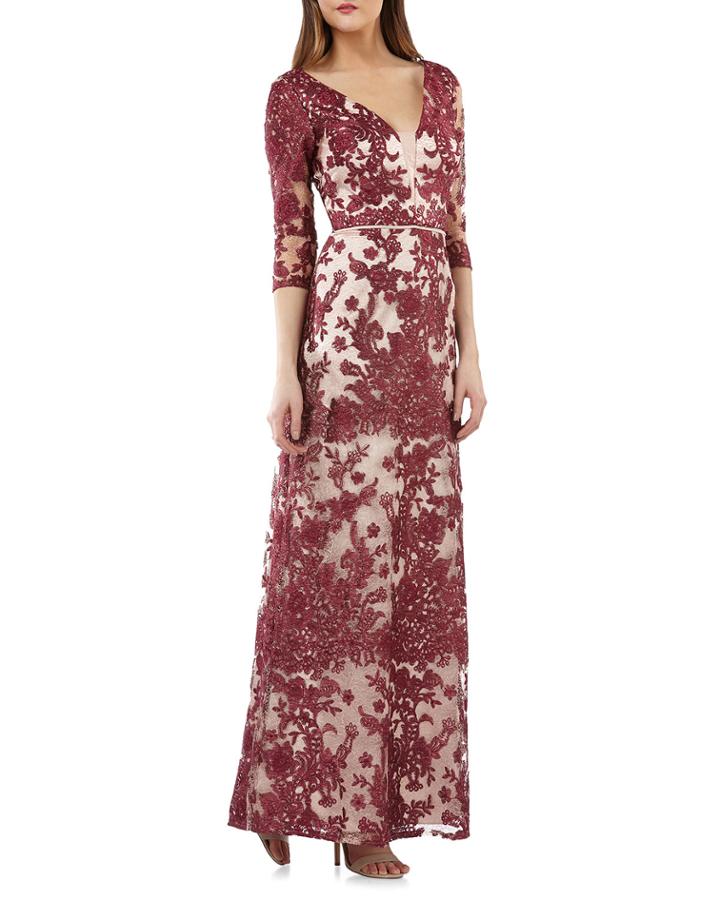 Illusion Sleeve Embroidered