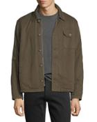 Canvas Faux-sherpa-lined Army Jacket