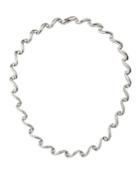 18k White Gold Diamond Ribbon Necklace